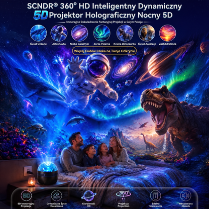 𝐎𝐟𝐢𝐜𝐣𝐚𝐥𝐧𝐲 𝐬𝐤𝐥𝐞𝐩 | 🦖🎁𝑭𝒂𝒓𝒏𝒐𝒗𝒊𝒂® 𝟑𝟔𝟎° inteligentny holograficzny projektor rozgwieżdżonego nieba (HD inteligentny dynamiczny 5D)