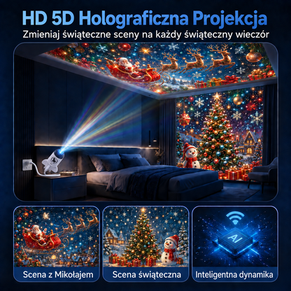 🚀𝑭𝒂𝒓𝒏𝒐𝒗𝒊𝒂® 🎅🎁Projektor HD – idealny Prezent na Święta | Rzutnik LED (Prosta Obsługa)