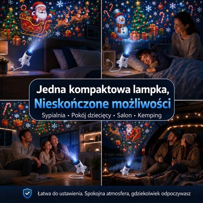 🚀𝑭𝒂𝒓𝒏𝒐𝒗𝒊𝒂® 🎅🎁Projektor HD – idealny Prezent na Święta | Rzutnik LED (Prosta Obsługa)
