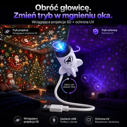 🚀𝑭𝒂𝒓𝒏𝒐𝒗𝒊𝒂® 🎅🎁Projektor HD – idealny Prezent na Święta | Rzutnik LED (Prosta Obsługa)