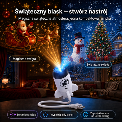 🚀𝑭𝒂𝒓𝒏𝒐𝒗𝒊𝒂® 🎅🎁Projektor HD – idealny Prezent na Święta | Rzutnik LED (Prosta Obsługa)